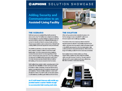 Assisted Living Facility Solution Showcase Aiphone