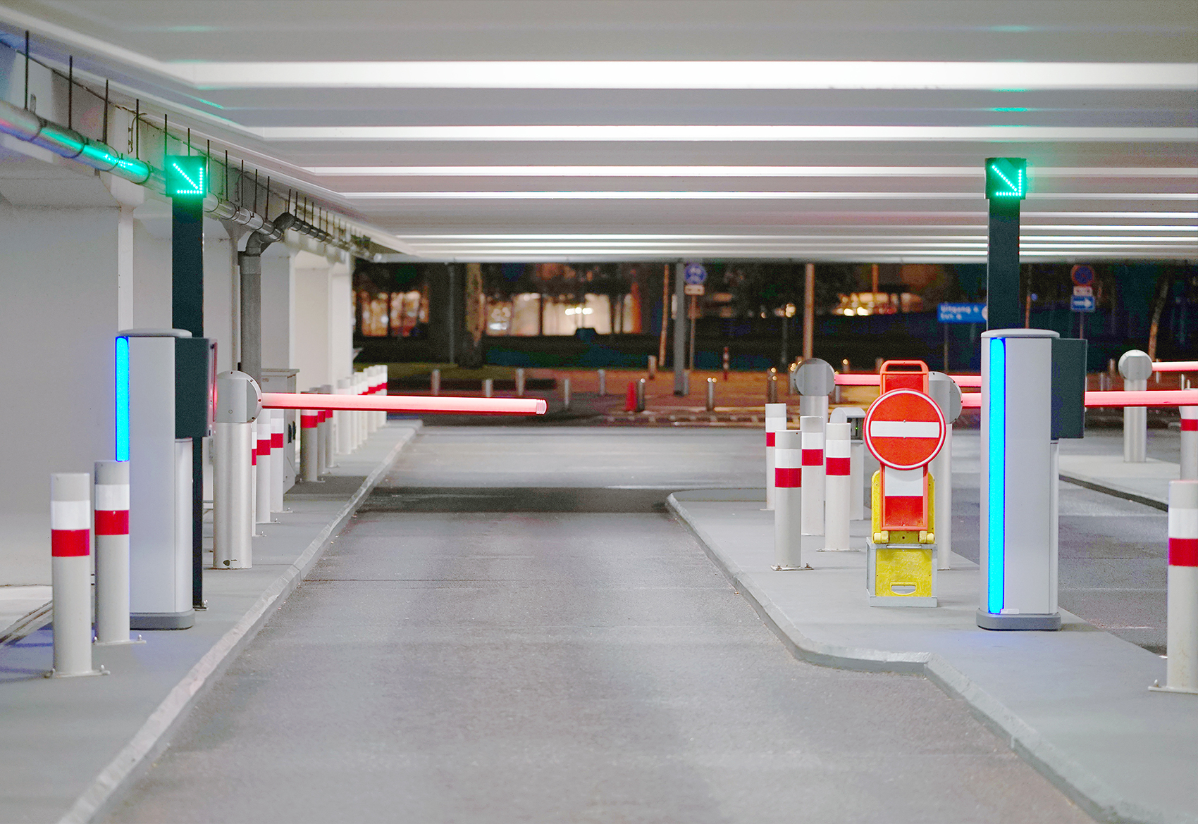 Aiphone IX-DV in parking garage exits