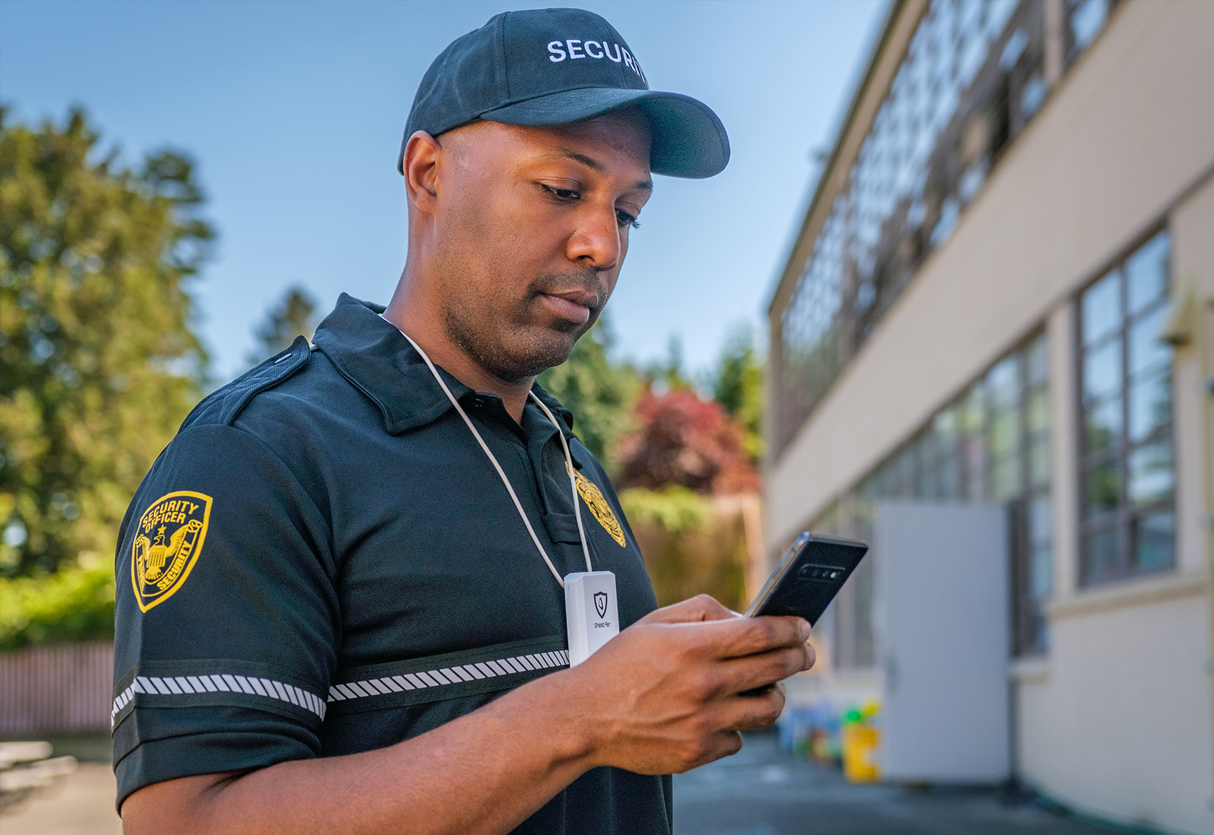 Parking garage patrols using Aiphone intercom mobile app